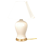 Лампа настольная керамическая белая T10001400-h52см