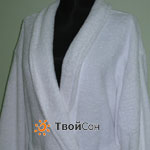 Махровый халат белый для гостиниц, шалька, Турция