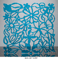 декоративная панель  Цветы  голубые, Турция